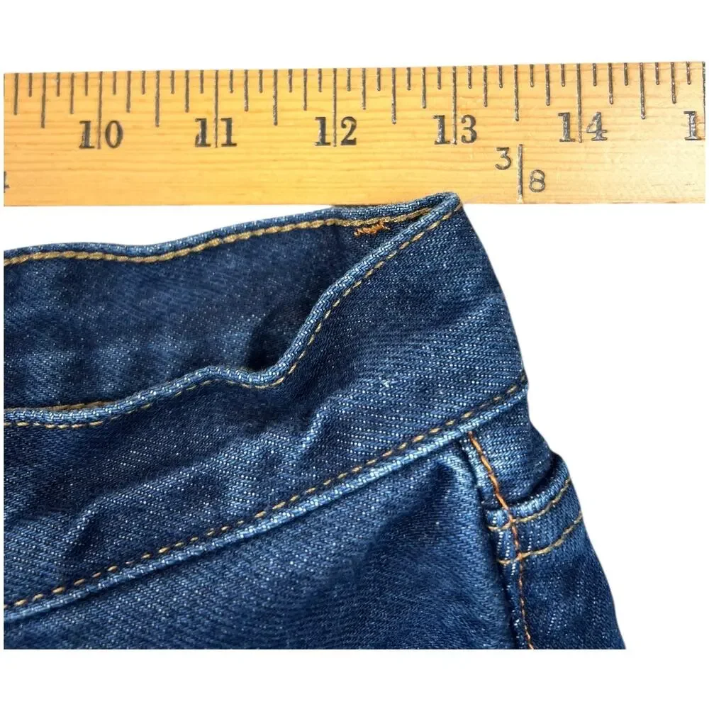 Hey Joanie Premium Denim Jeans Dark Wash Button Fly Straight Leg - M - Picture 13 of 13